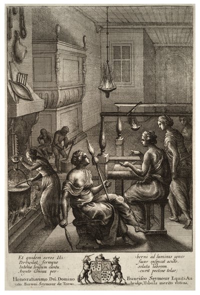 Frauen bei der Arbeit. Zustand 1 von Wenceslaus Hollar